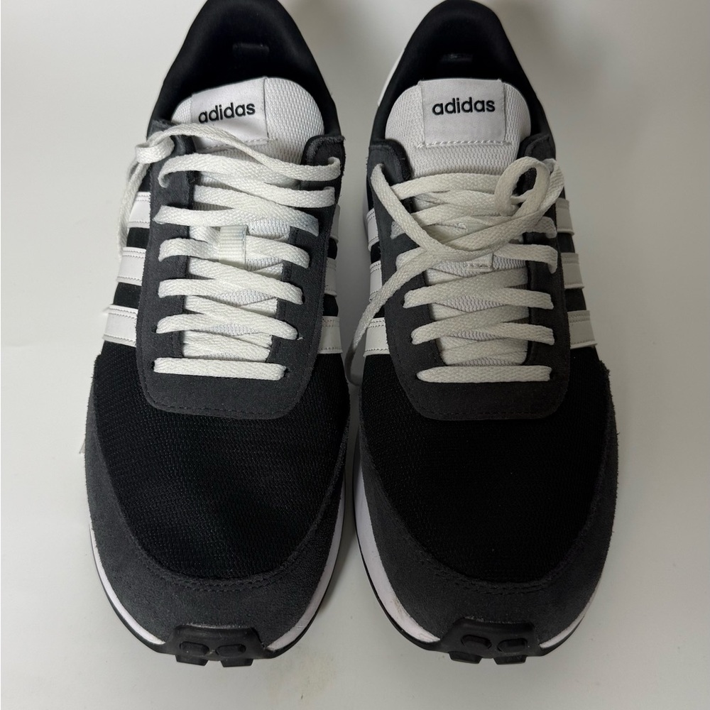 adidas Black and White Classic Lace-Up Sneakers